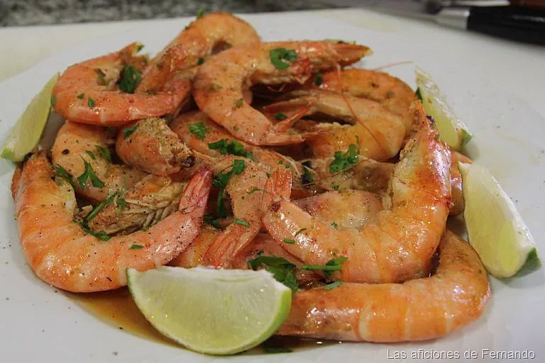 langostinos con lima