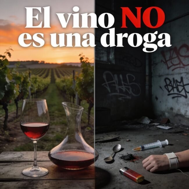 el vino no es una droga