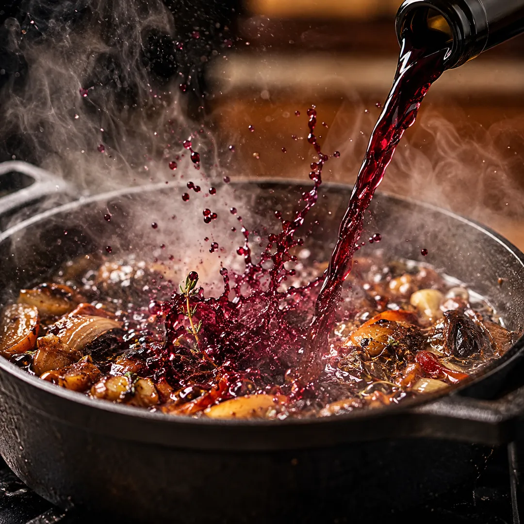 cocinar con vino